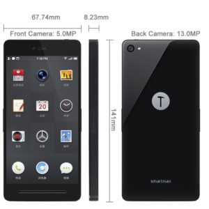 Smartisan T1 4.95 Zoll 3G FHD Smartphone mit Smartisan OS (Android 4.4), Snapdragon 801 Quad Core 2.5GHz, 2GB RAM, 32GB Speicher, 13MP+5MP Kameras (Sony),  2.490mAh Akku, Gorilla Glass, NFC, HiFi, GLONASS