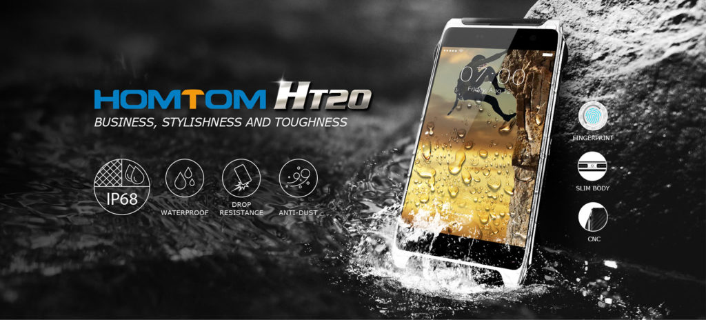 Homtom HT20 4.7 Zoll, Outdoor Smartphone, IP68 wasserdicht, 2GB RAM 16GB ROM MT6737