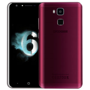 DOOGEE Y6 (Agate Red) – 5.5 Zoll LTE HD Phablet mit Android 6.0, MTK6750 Octa Core 1.5GHz, 2GB RAM, 16GB Speicher, 13MP & 8MP Kameras, 3.200mAh Akku