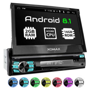 XOMAX XM-DA708 – 7.0 Zoll 1 DIN Autoradio mit Android 8.1, ALLWINNER Quad Core 1.5GHz, 2GB RAM, 16GB Speicher