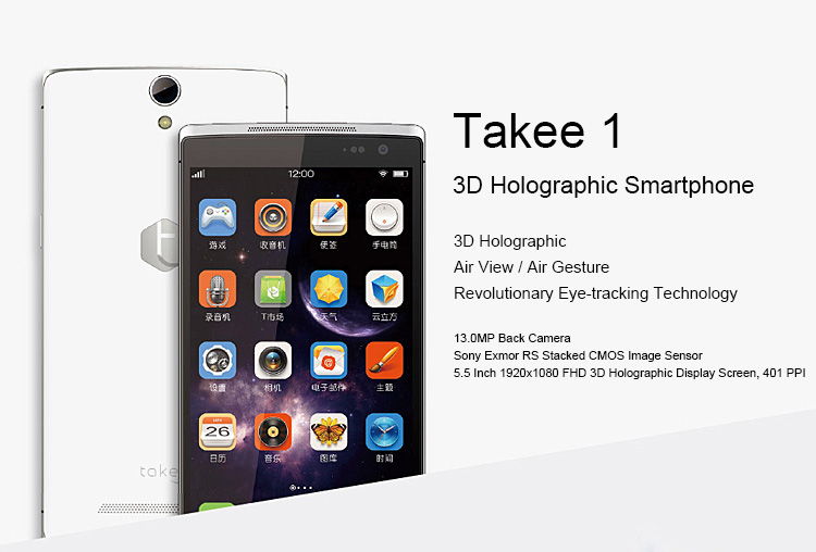 TAKEE 1, 3D Display, Full HD, Angebot Smartphone, sehr günstig China Smartphone, Smartphones China, China Phablet
