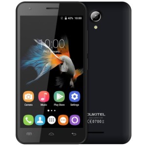 OUKITEL C2 4.5 Zoll 3G FWVGA Smartphone mit Android 5.1, MTK6580 Quad Core 1.3GHz, 1GB RAM, 8GB Speicher, 5MP+5MP Kameras, 1.800mAh Akku, OTA