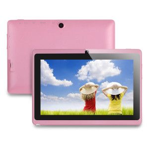 Q88 Plus 7.0 Zoll Tablet PC mit Android 4.4, Allwinner A33 Quad Core 1.3GHz, 512MB RAM, 4GB Speicher, 0.3MP+0.3MP Kameras, 2.500mAh Akku