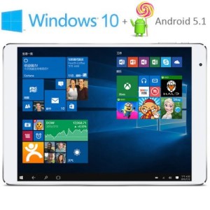 TECLAST X98 Plus – 9.7 Zoll QXGA Dual Boot Tablet PC mit Windows 10 & Android 5.1, Intel Atom Z8300 Quad Core 1.84GHz, 4GB RAM, 64GB Speicher, 5MP & 2MP Kameras, 8.000mAh Akku